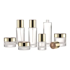 Cosmetic Skin Care Packaging Set Face and Body Cream Glass Bottles and Containers