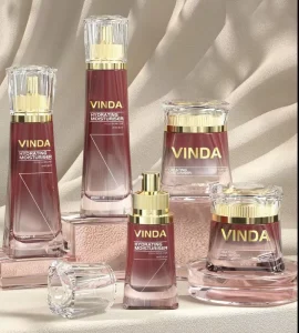 Cosmetics Bottles Manufacturing 100ml 120ml Face Cream Lotion Bottle Glass Package Glass Cosmetic Set for Skincare