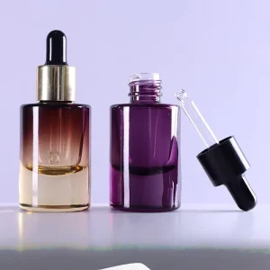 Cosmetics Thick bottomed 30ml Essential Oil Serum Glass Bottles Factory Screw Cap Bottle Dropper Custom logo and Color