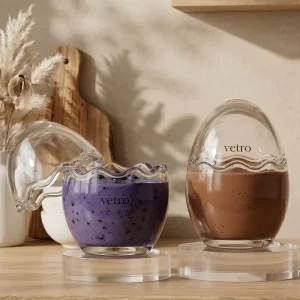 Creative Egg Shape 80ml Yogurt Jar Pudding Glass Jar New Design Glass Pudding Jar for Food Storage & Container