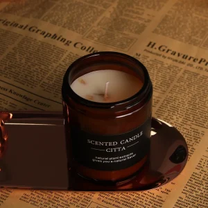 Crystal Clear Brown Candle Vessels 100% New Glass for Aromatherapy Candle Jars