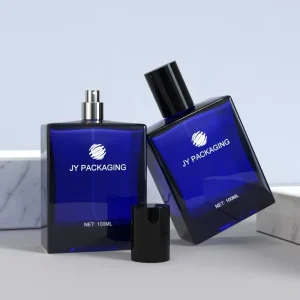 Crystal Perfume Spray Bottle, 100 ml Square Glass Fragrance Bottle for Women