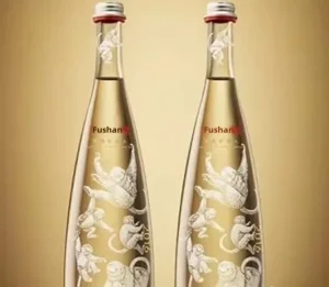 Crystal White Glass Bottle for Fruit Wine, Mineral Water and Beverages, 330ml 500ml