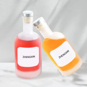 Custom 100ml 200ml 375ml 500ml 750ml 1000ml Empty Clear Wine Bottles Glass Whiskey Vodka Gin Wine Liquor Bottle With Cork