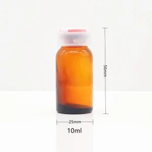 Custom 10ml 20ml 30ml 50ml 100ml Molded Glass Pharmaceutical Bottle with Screw Cap