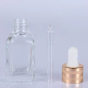 Custom 10ml 20ml 30ml 50ml 100ml Square Frosted Glass Screw Cap Dropper Bottles for Essential Oil Serum Cosmetic Packaging