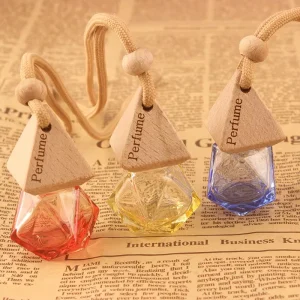 Custom 10ml Square Glass Diffuser Bottle with Screw Cap for Car Fragrance