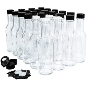 Custom 12oz 12 oz Clear Empty Glass Barbeque Sauce Bottles and Salad Dressing Bottles