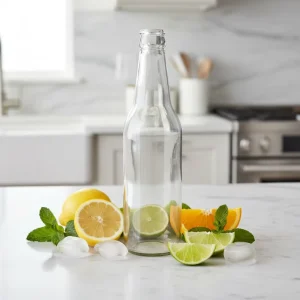 Custom 200ml 300ml 400ml Clear Beverage Glass Bottle High Quality Glass Bottle Beer Container With Lids
