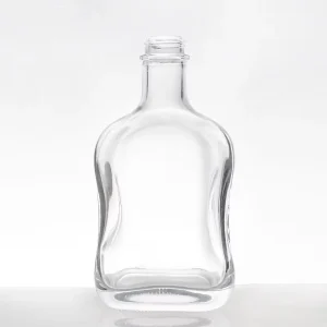Custom 200ml 375ml 500ml 700ml 750ml Extra Flint Glass Bottles With Cork for Brandy Vodka Whiskey Gin Tequila Liquor