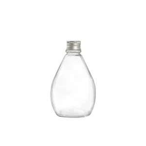 Custom 250ml 500ml Glass Bottles With Lids Transparent Glass Beverage Bottles