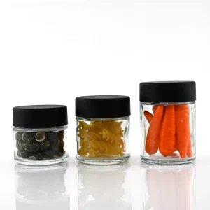 Custom 2oz 2.5oz 3.5oz Airtight Smell Proof Child Resistant Glass Flower Stash Jar with Lid