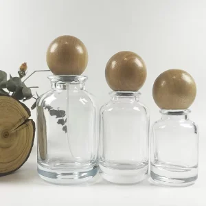 Custom 30ml Clear Cylinder Glass Perfume Bottle with Pump and Box