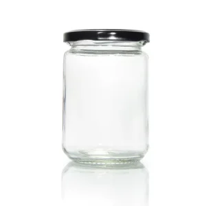Custom 32oz Round Glass Jar 1000ml Wide Mouth Canning Glass Jar for Jam Honey Pickles Coconut Oil Food with Metal Lid