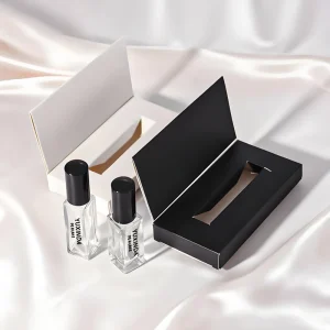 Custom 3ml 5ml 10ml Clear Round Perfume Glass Spray Bottle with Lid