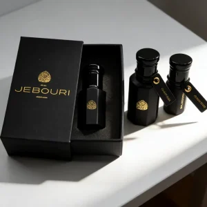 Custom 3ml 6ml 12ml Black Attar Glass Oud Oil Perfume Tola Bottle HRX-0001 with Packaging Box