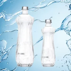 Custom 500ml 700ml Crystal White Glass Water Bottles with Screw Cap for Drinks, Juice, and Beverages