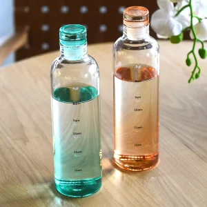 Custom 500ml Borosilicate Travel Water Bottle Heat-Resistant Reusable Eco-Friendly Dishwasher-Safe Glass Drinkware