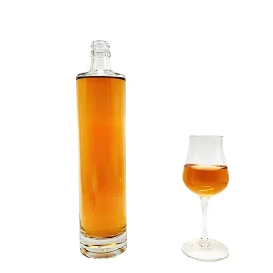 Custom 500ml Cork-Sealed Glass Liquor Bottle for Brandy, Rum, Tequila, Vodka, and Whiskey