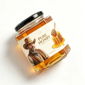 Custom 50ml 100ml 200ml Food Grade Glass Honey Jar with Metal Lid
