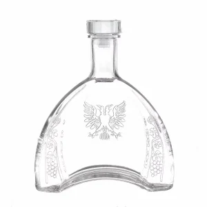 Custom 680ml Borosilicate Wine Bottle with Cork Seal, Hot Stamping, and Time Marker for Wine, Tequila, and Liquor