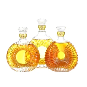 Custom 750ml Glass Whiskey and Wine Bottle with Cork for Spirits, Liquor, Gin, Brandy, Vodka, Rum, and Tequila