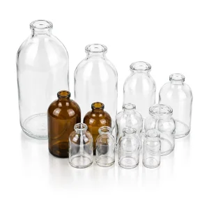 Custom 7ml to 100ml Empty Amber Clear Molded Glass Vials Pharmaceutical Medicine Bottles Customized Logo