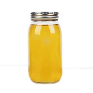 Custom 8 oz 16 oz 32 oz Empty Clear Wide Mouth Canning Food Storage Glass Mason Jar with Lids for Canning