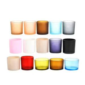 Custom 8oz 10oz 12oz 14oz Deluxe Glass Candle Jars Empty Clear Frosted for Making Candles Christmas Home Decor