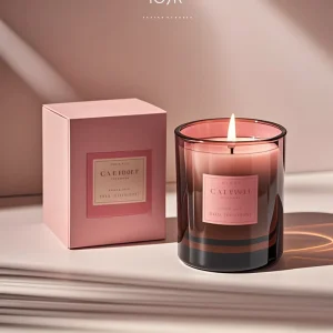 Custom 8oz 10oz 12oz Iridescent extra Large Candle Vessel Unique clear pink Black Empty Luxury Candle Jars