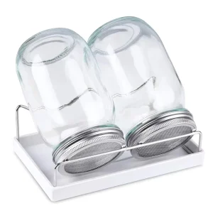 Custom 8oz 12oz 16oz 24oz 32oz Wide Mouth Mason Flower Sprout Jar Glass Canning Jam Jelly Herb Storage Jar Container with Lids