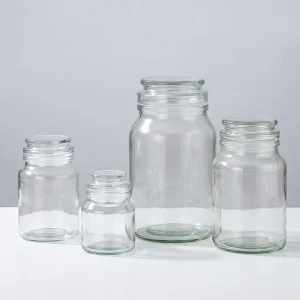 Custom Airtight High Grade Minimalist Glass Canister Food Grade for Grain Nuts Cereal in Pantry Storage