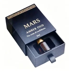 Custom Amber Glass Box Packaging 6ml Attar Oud Oil Bottle Gift Box for Oud