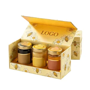 Custom Biodegradable Rigid Paperboard Gift Boxes for Glass Jars and Squeeze Bottles with Inner Supports