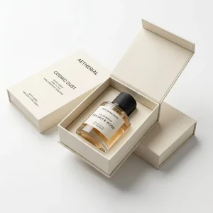 Custom Book Shape Cardboard Favor Packaging Box Luxury Perfume Glass Bottle Magnetic Gift Box