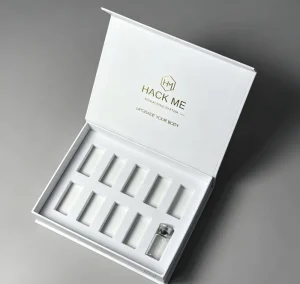 Custom Box Size Your Own Logo Printed Layout Multi Grid EVA Insert Custom Size Rigid Box Combined 10PCS X 3ML Peptide Vials
