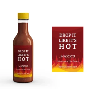 Custom CMYK Printing Hot Sauce Bottle Label Waterproof Glass Jar Labels Sticker Printing