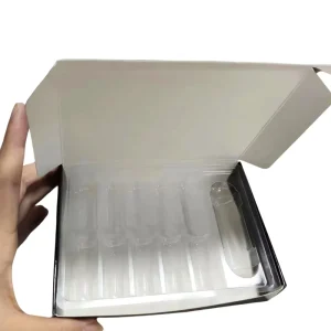 Custom Cardboard 2ml 10ml 20ml Medicine Glass Peptid Vial Packaging Box for 5 Cosmetic Vials