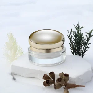 Custom Clear Glass 30g 50g Cream Jar with Screw Cap for Face Skincare Moisturizer