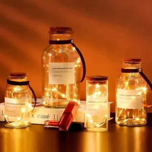 Custom Clear Pharmaceutical Glass Capsule and Medicine Bottle with Wooden Bamboo Cap