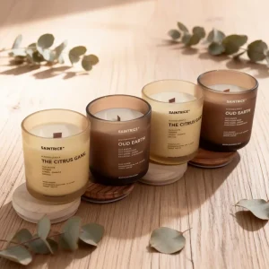 Custom Coconut Wax Scented Candle in Frosted Glass Jar