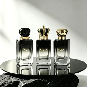 Custom Color Aesthetic Gradient Luxury Round 30ml 50ml 100ml Perfume Bottle With Pump Sprayer Box Packaging Empty Perfume Bottle