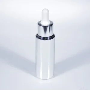 Custom Color Empty Glass Cosmetic Packing Cylinder Dropper Bottle