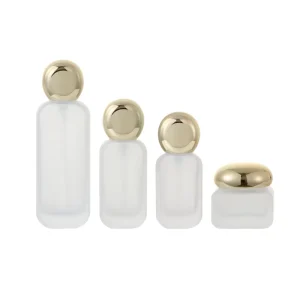 Custom Color Glass Cosmetic Packaging Set 50g 40ml 100ml 120ml