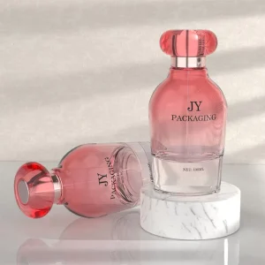 Custom Color Glass Perfume Bottle with Plastic Cap, 100ml, Cosmetic Packaging