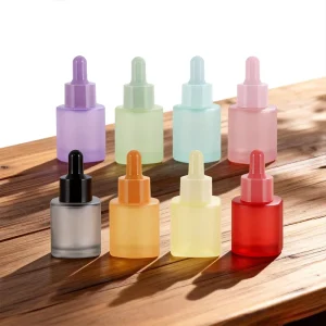Custom Color Print Private Label 20ml Glass Dropper Bottle for Skin Care Serum, Eye Drops, and Essential Oil