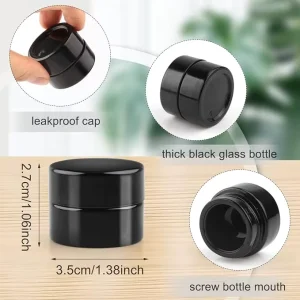 Custom Concentrate Jars UV Violet Glass Storage Lids Dry Flower Food Cream Tight Dark Stash Screw Cap Cosmetic Packaging