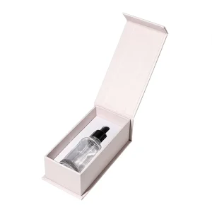 Custom Cosmetic Boxes 30ml Glass Essential Oil Dropper Bottle Paper Box Packaging with Embossed Logo