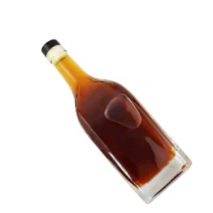 Custom Cylinder Glass Liquor Bottle 750ml, 700ml with Frosted Surface and Cork Stopper for Whisky or Vodka
