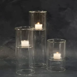 Custom Decor Candles Holder Transparent Unique Empty Glass Jars Glass Vessels for Candle